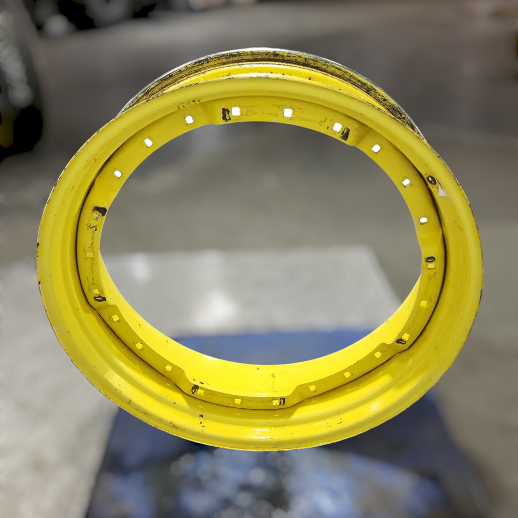 12"W x 38"D, John Deere Yellow 12Hole Waffle Wheel (Groups of 3 bolts